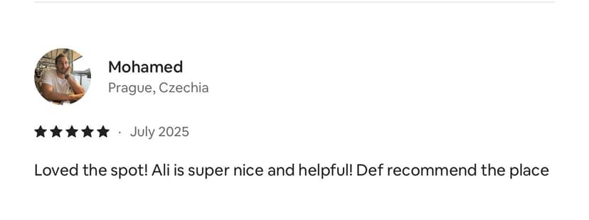 Review from Mohamed - Prague, Czechia